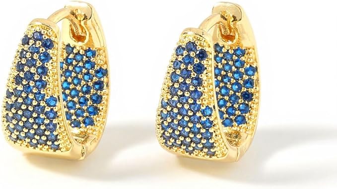 Sapphire Spark Crystal Earrings
