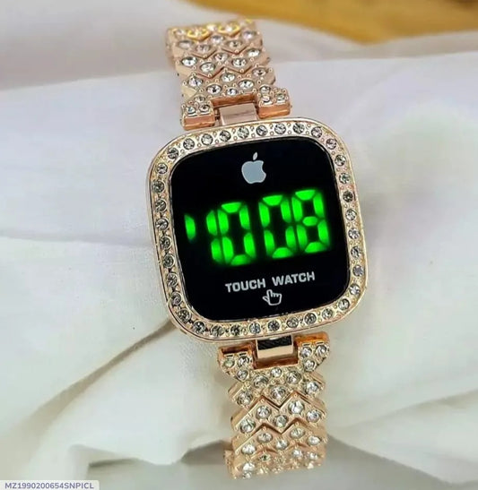 Gold Digital Touch Watch for Women